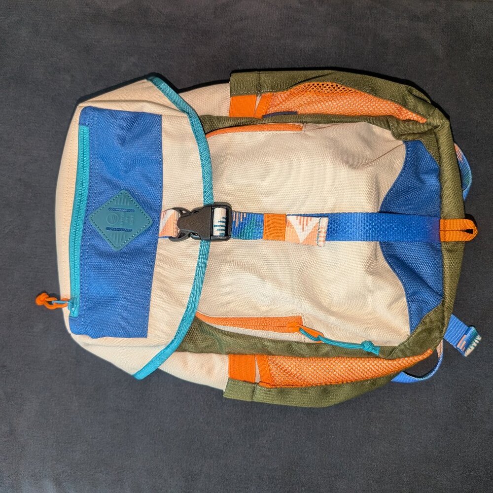 United By Blue Cream, Blue & Orange Colorblock Backpack